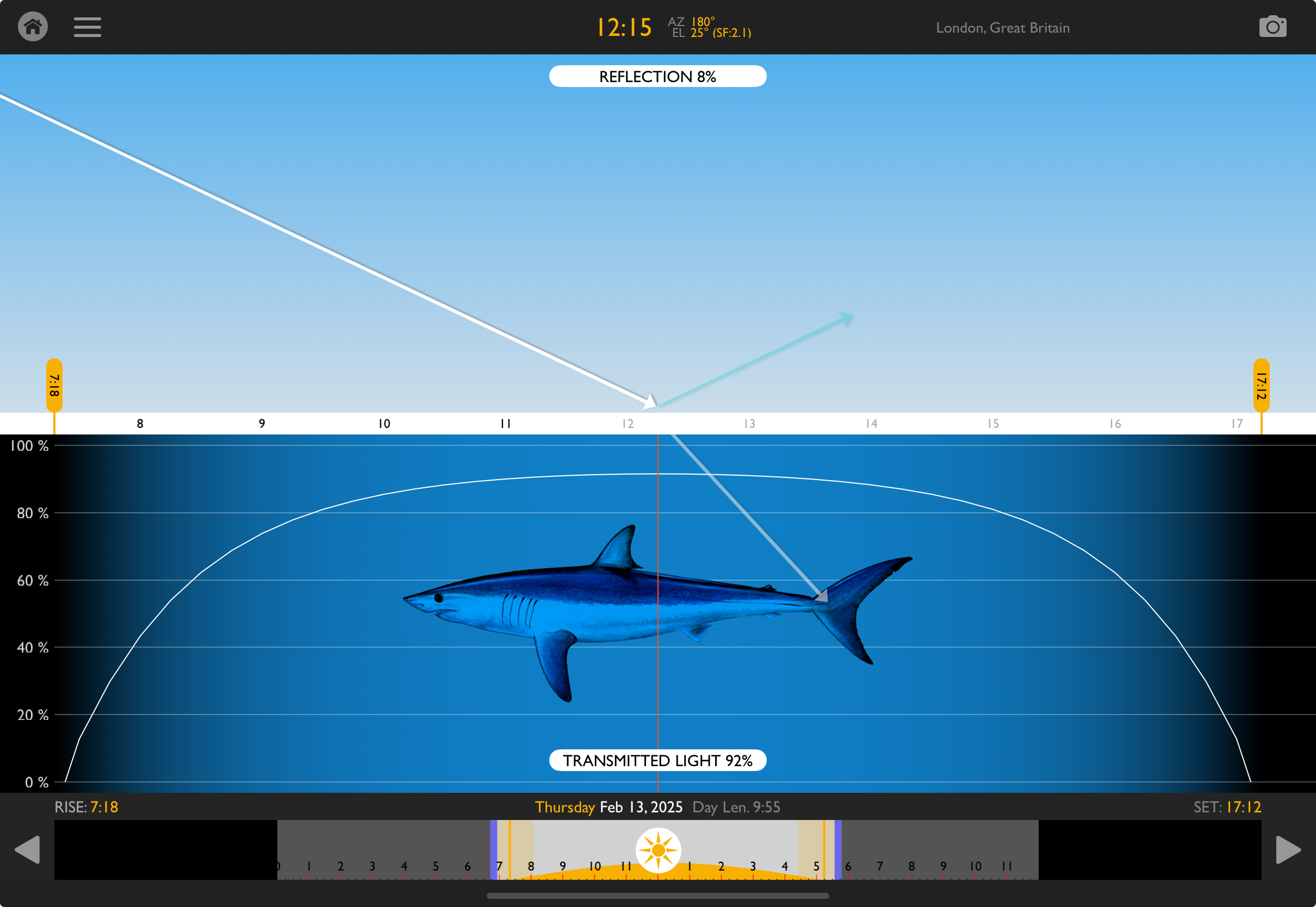Helios Pro underwater planning view